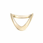 14K Gold Geometric V Ring