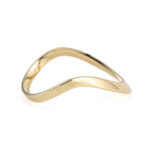 14K Gold Geometric V Ring