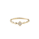 Δαχτυλίδι Βεράκι με Λευκά Ζιργκόν - Χρυσό 14Κ