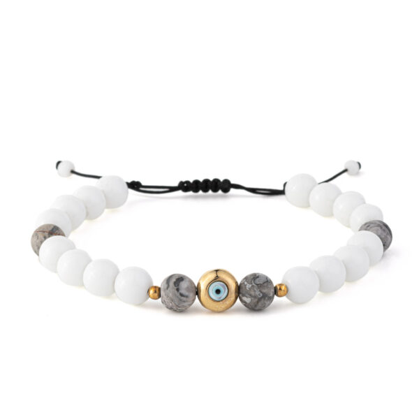 Evil Eye Bracelet with Quartz – 925 Sterling Silver and Gold Plated