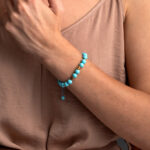 Βραχιόλι με Καρδιές και Turquoise - Ασήμι 925 Επιχρυσωμένο - Image 2