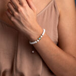 Oval Evil Eye Bracelet with Quartz – 925 Sterling Silver and Gold Plated - Image 2