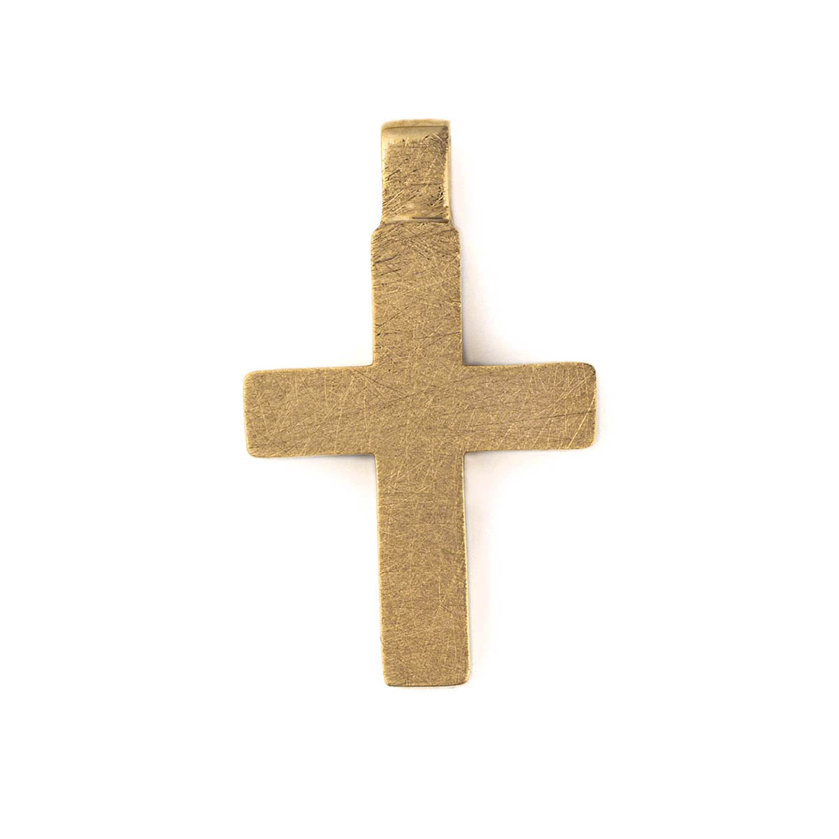 14K Solid Gold Double Sided Cross