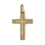 14K Solid Gold Double Sided Cross