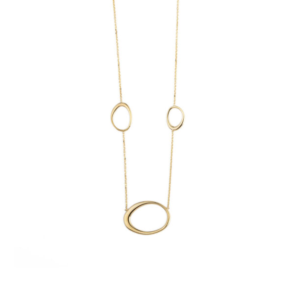 14k Gold 3 Circles Necklace