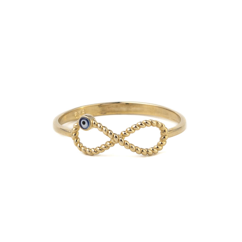 Eye Infinity Ring – 14K Yellow Gold
