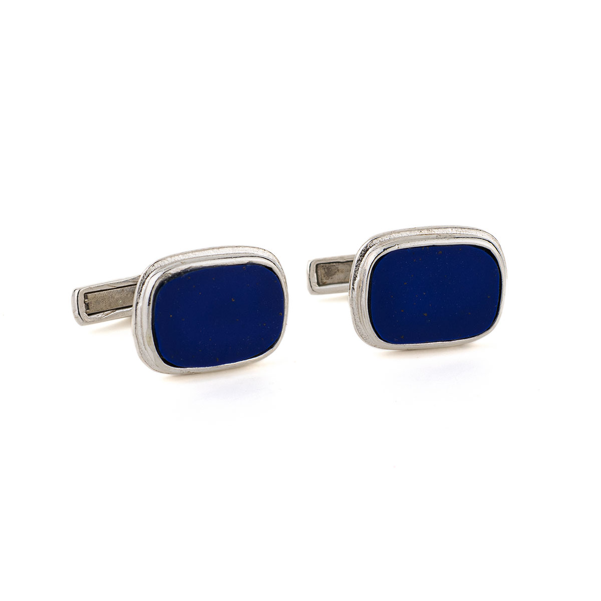 Blue Stone Cufflinks – 925 Sterling Silver