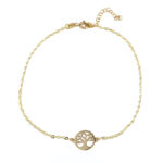 Anklet Tree of Life - 14K Gold