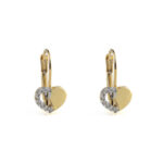 Half Heart Earrings - 14K Gold