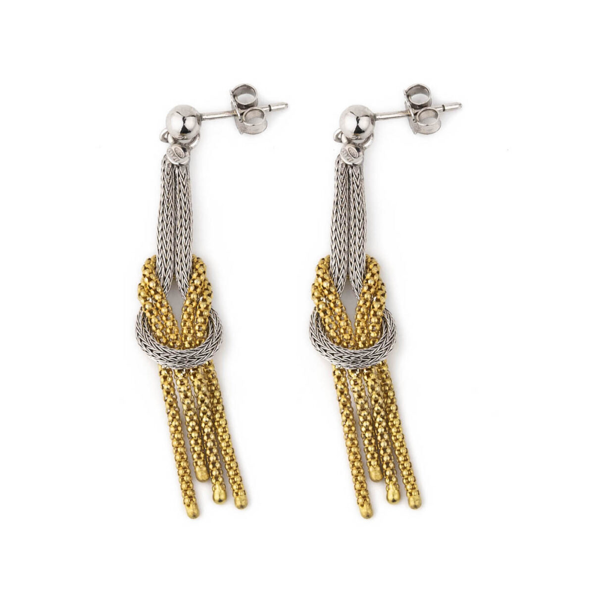 Knot Earrings - Gold Plated Silver 925