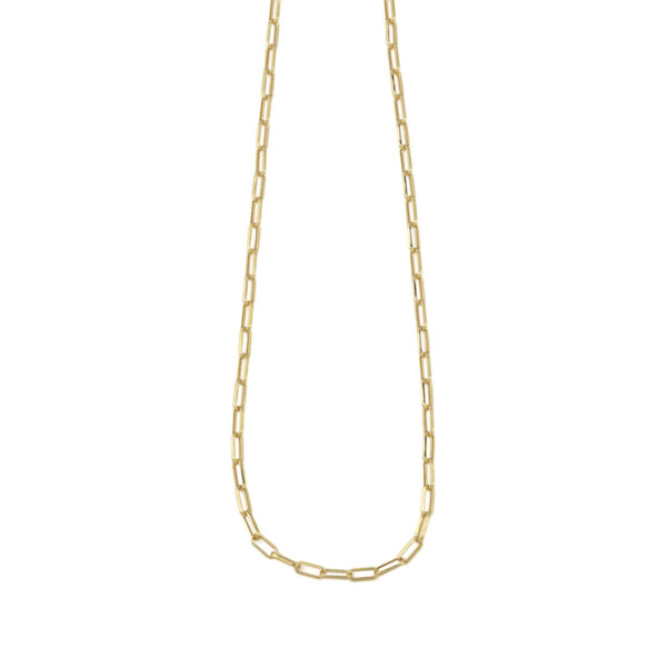 Paperclip Necklace - Gold Plated Silver 925