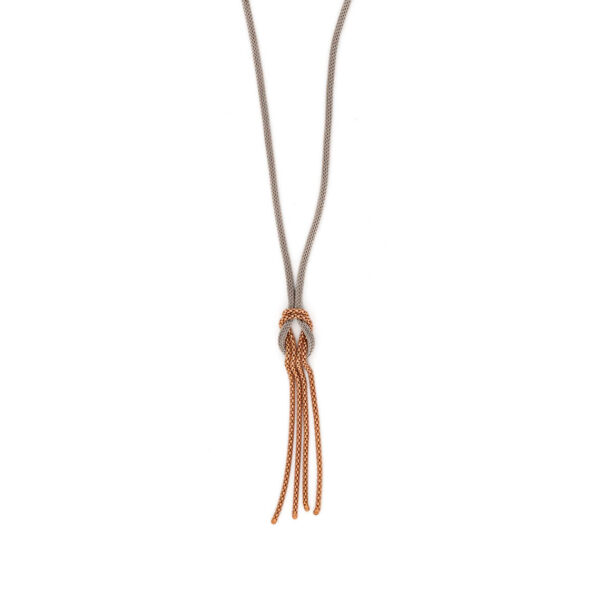 Knot Chain Necklace - Rose Gold Plated Silver 925