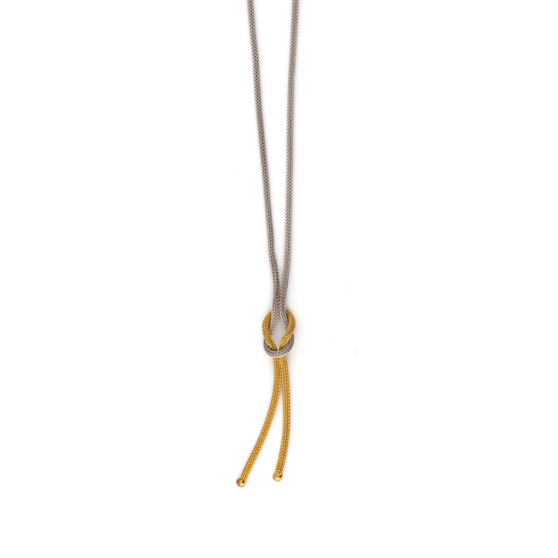 Knot Chain Necklace - Gold Plated Silver 925