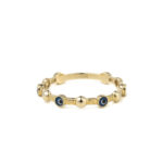 Blue Evil Eye Ring – 14K Yellow Gold