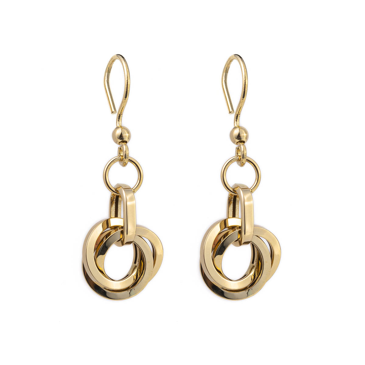 14k Gold Knot Dangle Earrings