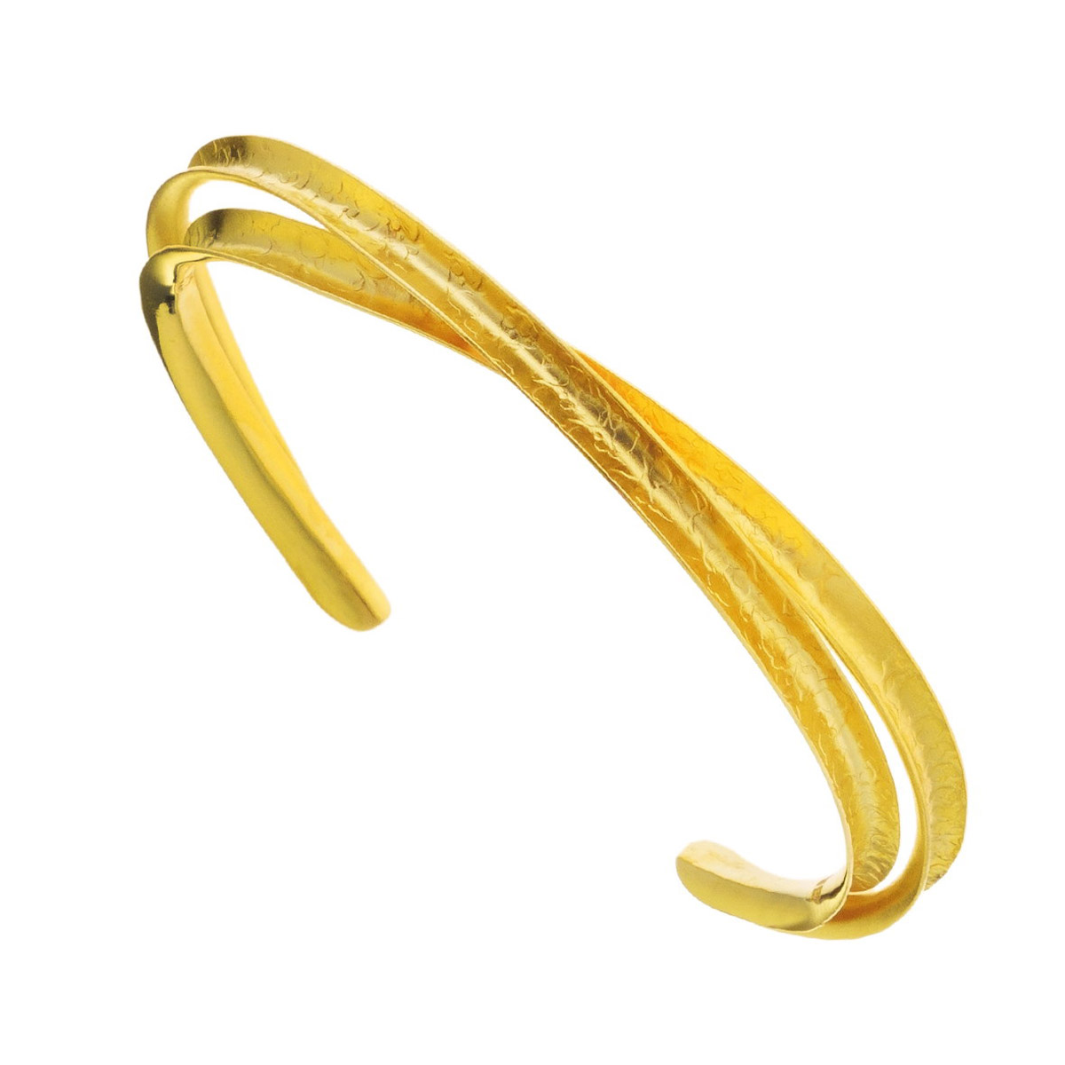 GREGIO Cuff Bracelet X - Gold Plated Silver 925