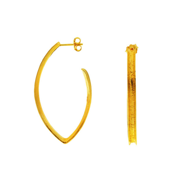 GREGIO Geometric Hoop Earrings - Gold Plated Silver 925