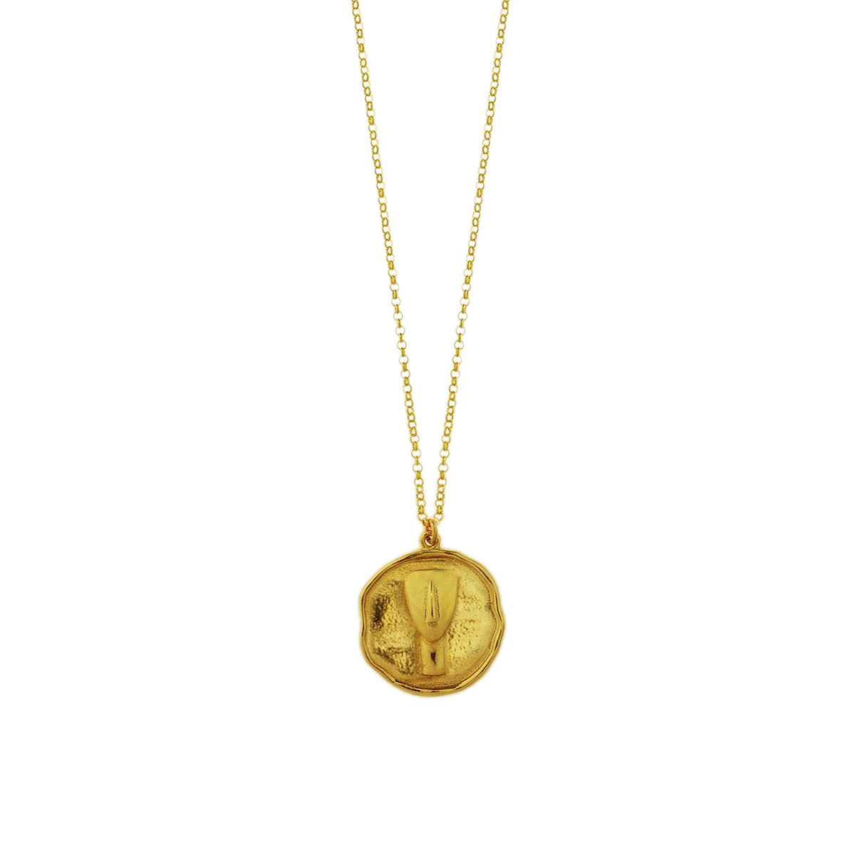 GREGIO Gold Plated Cycladic figure Necklace