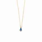 Evil Eye Tear Drop Necklace with Pearl