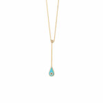 Drop Eye Necklace – 14K Yellow Gold with Enamel