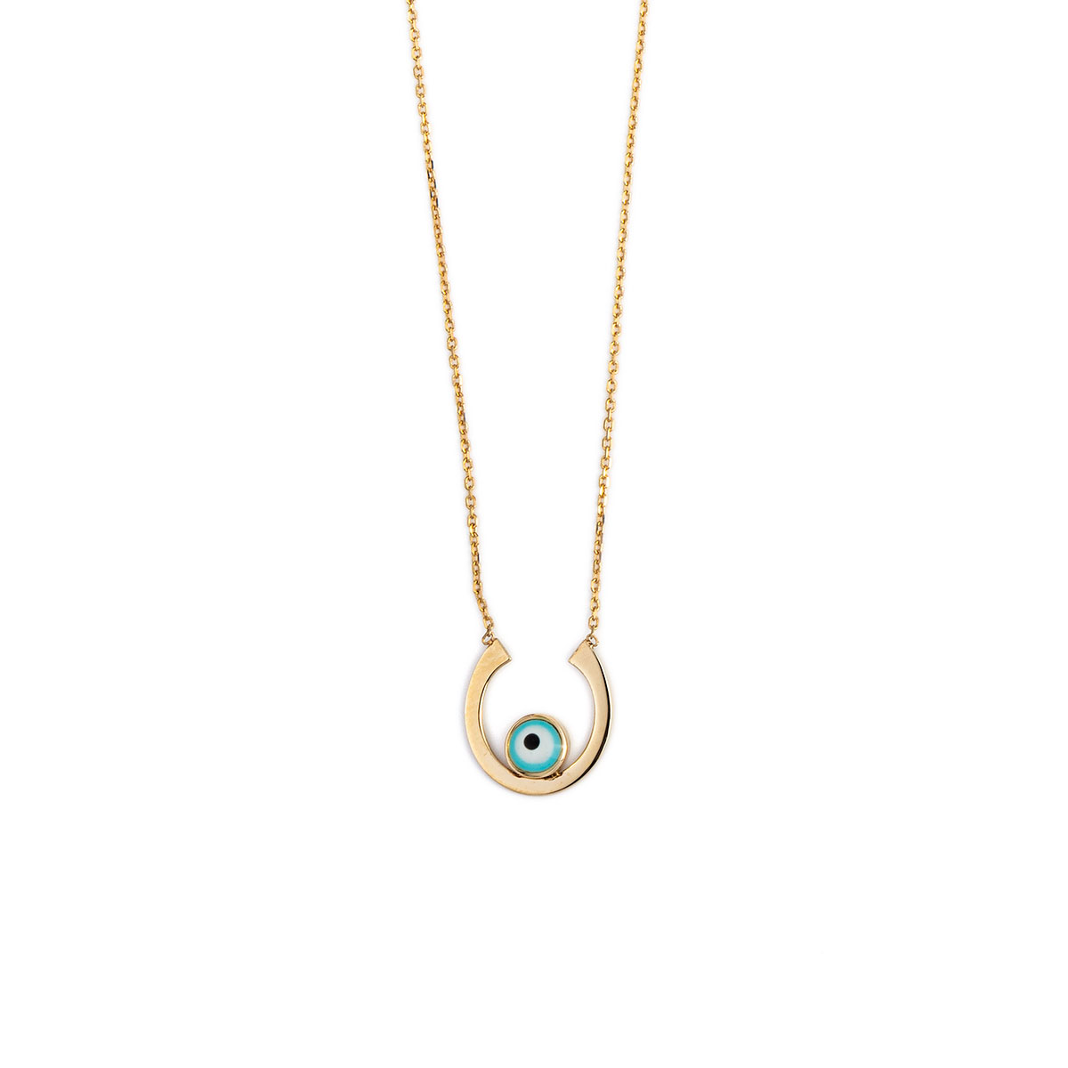 Petal Evil Eye Necklace – 14K Gold