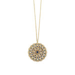 Dream Catcher Necklace with Zircon - 14K Gold