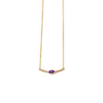 Purple Zircon Necklace – 14K Gold