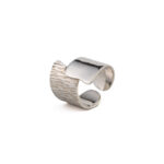 Δαχτυλίδι Ανοιχτό Διπλό Σχέδιο - Ασήμι 925 - Image 3