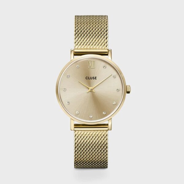 Minuit Mesh Crystals Full Gold Colour
