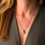 Teardrop Eye Sterling Silver Necklace