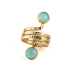 Twisted Amazonite Ring