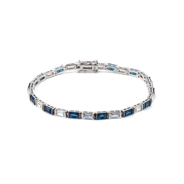 Blue Zircon Bracelet - 925 Sterling Silver