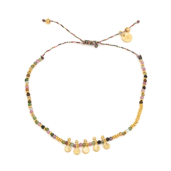 Βραχιόλι με Tourmalines - Ασήμι 925 Επιχρυσωμένο