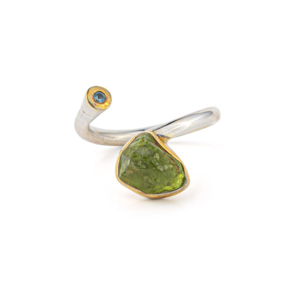Adjustable Ring with Peridot