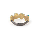 Δαχτυλίδι με Πέτρες Turquoise - Ασήμι 925 Επιχρυσωμένο - Image 3