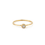 Pearl Stackable Ring - Sterling Silver and Gold Plated