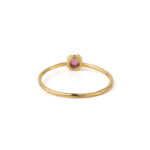 Tourmaline Stackable Ring - Sterling Silver and Gold Plated - Image 3