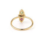 Δαχτυλίδι Tourmaline και Peridot - Ασήμι 925 Επιχρυσωμένο - Image 3