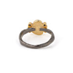 London Blue Topaz and Zircon Gemstone Ring - 925 Sterling Silver and Gold Plated - Image 3