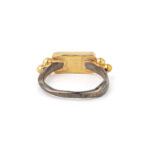 Δαχτυλίδι Ορθογώνιο με Pariba - Ασήμι 925 Επιχρυσωμένο - Image 3