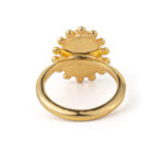 Green Crystal Ring - 925 Sterling Silver and Gold Plated - Image 3