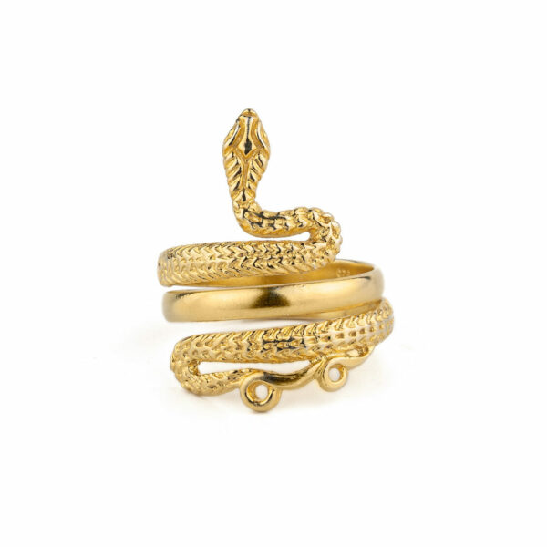 Gold Plated Snake Ring – Sterling Silver 925