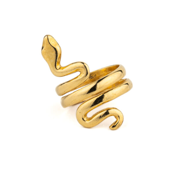 Snake Ring – Sterling Silver 925 and Gold Plated