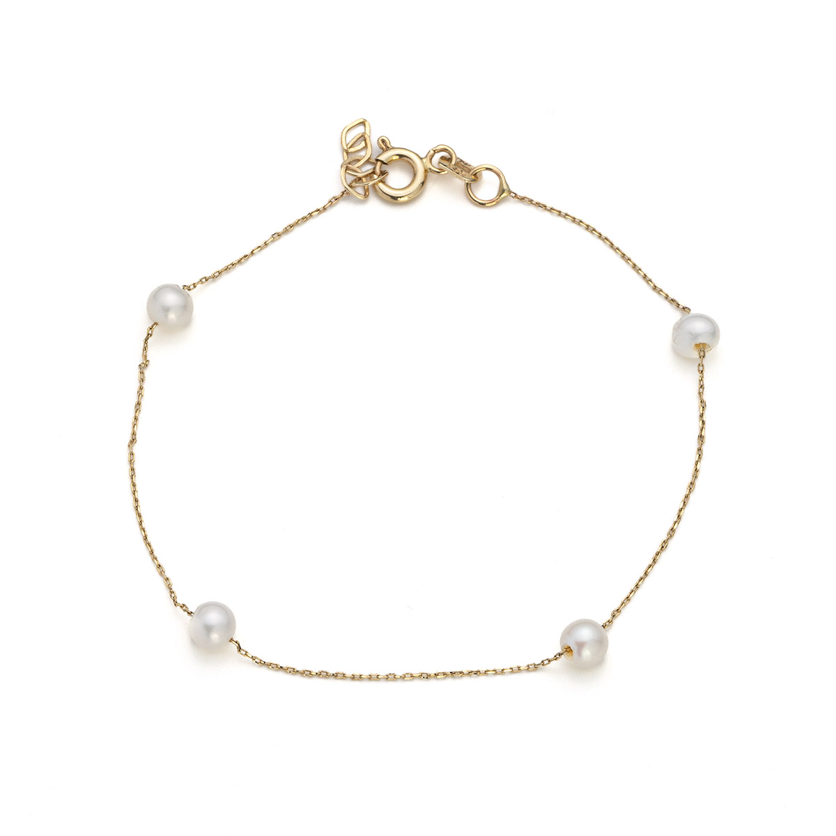14k Gold Bracelet with Pearls - George Art Jewels