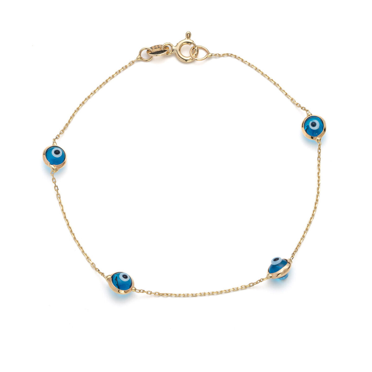 OI-B-06851055 Blue Eyes Bracelet - 14k Gold - Image 1