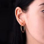 Σκουλαρίκια Κρίκοι – 9Κ Χρυσό - Image 2