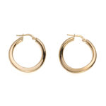 14K Gold Circle Hoops Earrings