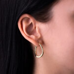 14K Gold Circle Hoops Earrings - Image 2