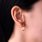 Στριφτά Σκουλαρίκια Κρίκοι – 14Κ Χρυσό - Image 2