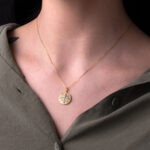 Konstantinato Pendant with Zircon – 9K Gold - Image 2
